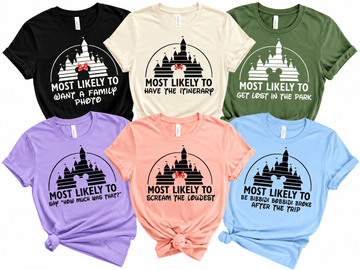 Custom Most Likely to Disney Family Vacation Shirts 