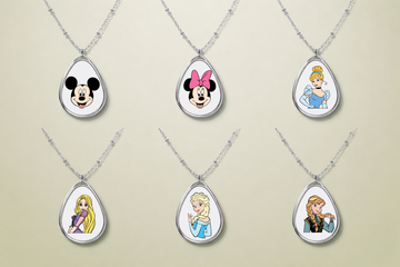 Custom Oval Disney Necklace – Personalized All Character Oval Pendant for Disney Fans
