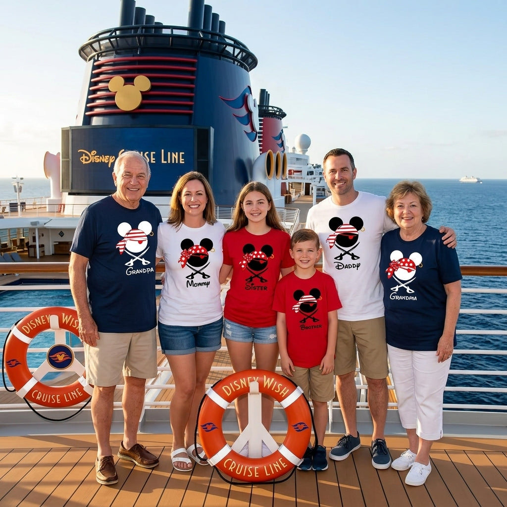 Custom Disney Pirate Family Matching Shirts 