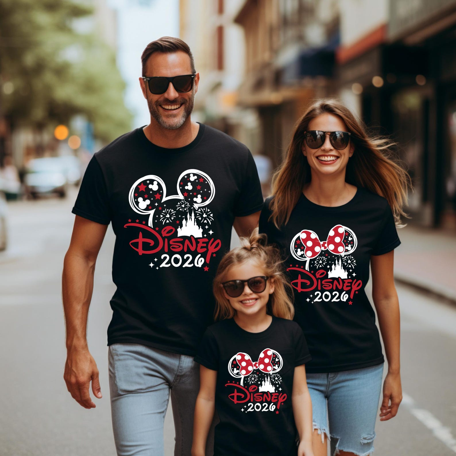 Custom Disney Family Vacation 2026 T-Shirt  Mickey & Minnie Squad Matching Tees