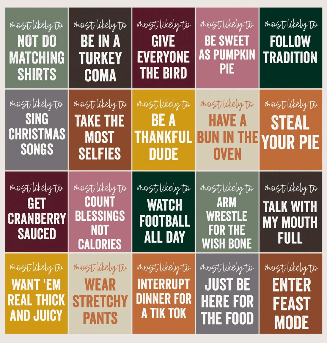Custom Most Likely To Thanksgiving Family Funny Shirts