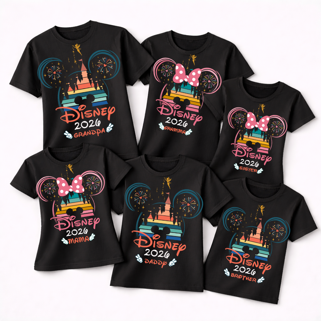 Disney 2026 Personalized Family Shirts – Custom Matching Disney Vacation Tees
