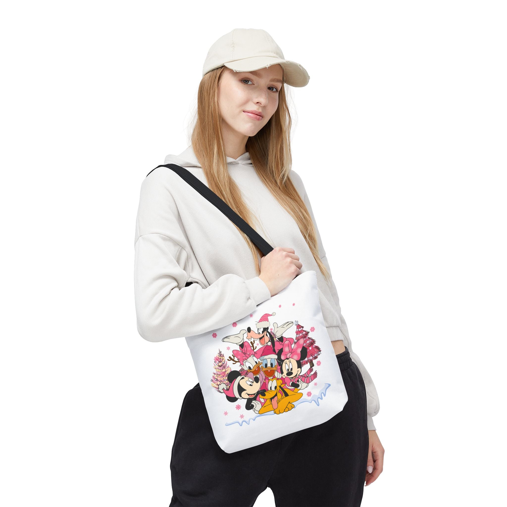 Disney Christmas Tote Bag | Mickey & Friends Holiday Reusable Bag | Disney Xmas Gift Bag | Cute Christmas Shopping Tote  Disney Vacation Bag