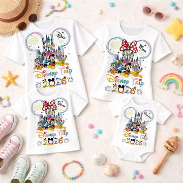 Disney Family Matching Shirt 2026 – Customize with Name, Date & Family Name