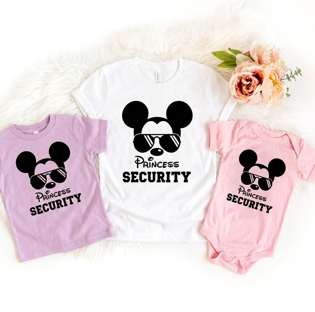 Disney Princess Security T Shirt | Custom Family Matching 2026