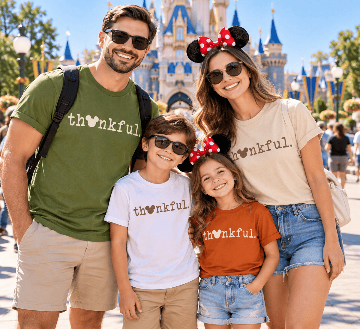 Disney Thankful Matching T-Shirts for Family, Adults & Kids