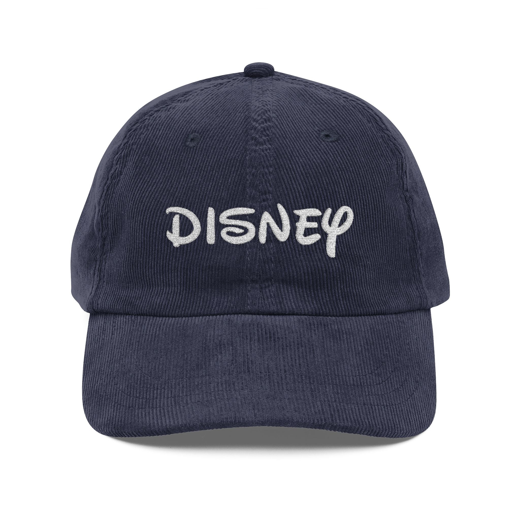 Disney Character Font Custom Name Corduroy Cap, Personalized Disneyland Embroidered Hat, Vintage Disney Font Hat, Custom Text Disney Cap, Embroidered Disneyland Gift