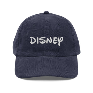 Disney Character Font Custom Name Corduroy Cap, Personalized Disneyland Embroidered Hat, Vintage Disney Font Hat, Custom Text Disney Cap, Embroidered Disneyland Gift