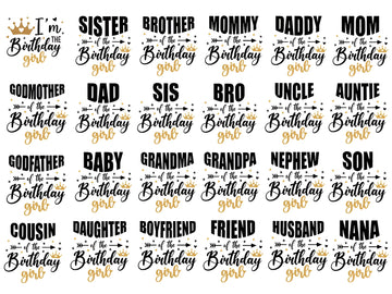 Matching Birthday Girl Family Shirts | Birthday Girl, Mom Dad & Family Matching T-Shirts | Birthday Party Outfit