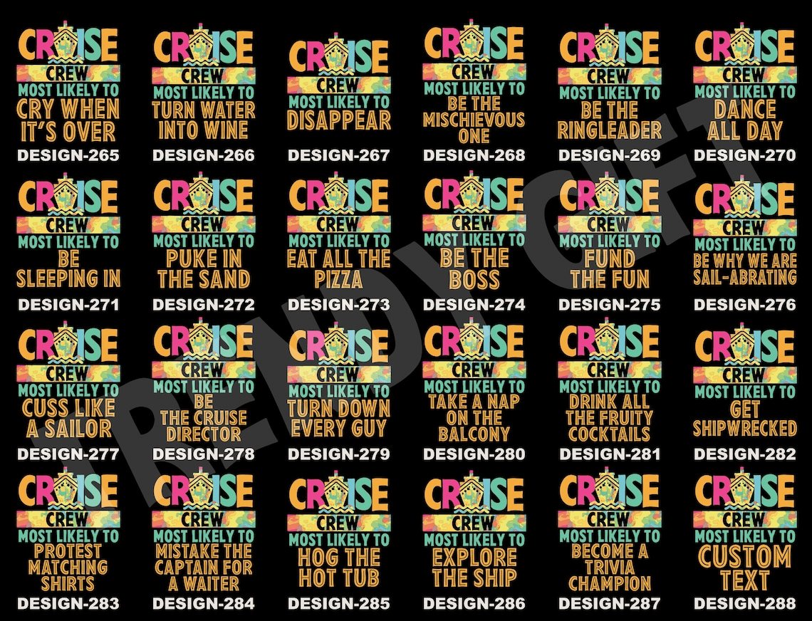 Most Likely To Cruise Crew Shirts 2026– Custom Funny Family Matching Tees