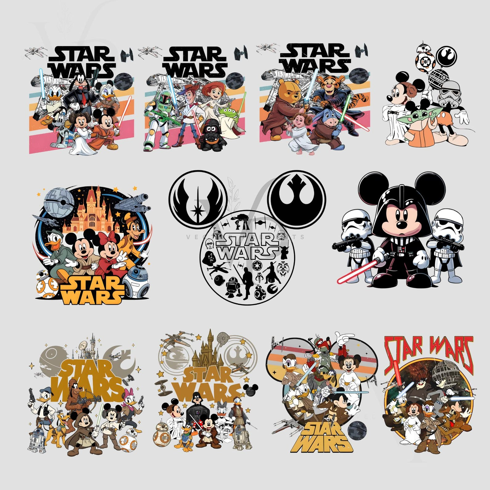 Retro Star Wars Mickey & Friends Shirt – Disney Star Wars Vintage Family Tee