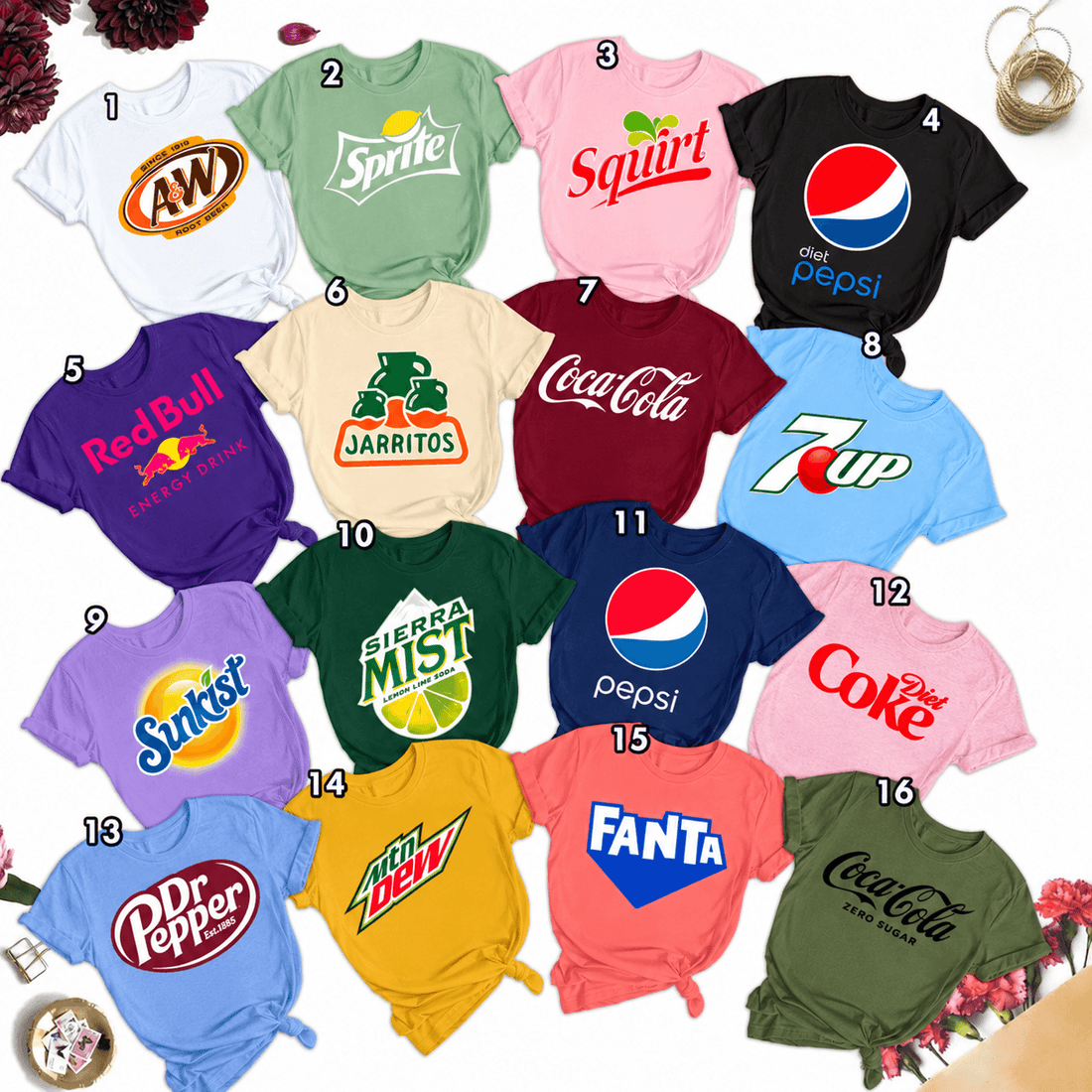 Soda Drinks Group Halloween Shirt 