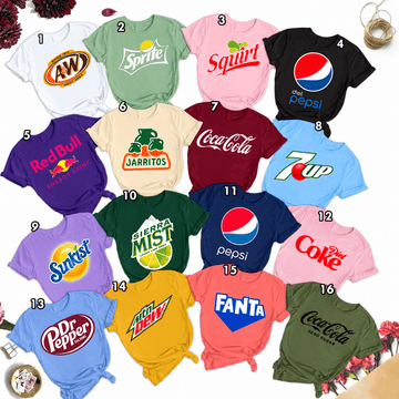 Soda Drinks Group Halloween Shirt 