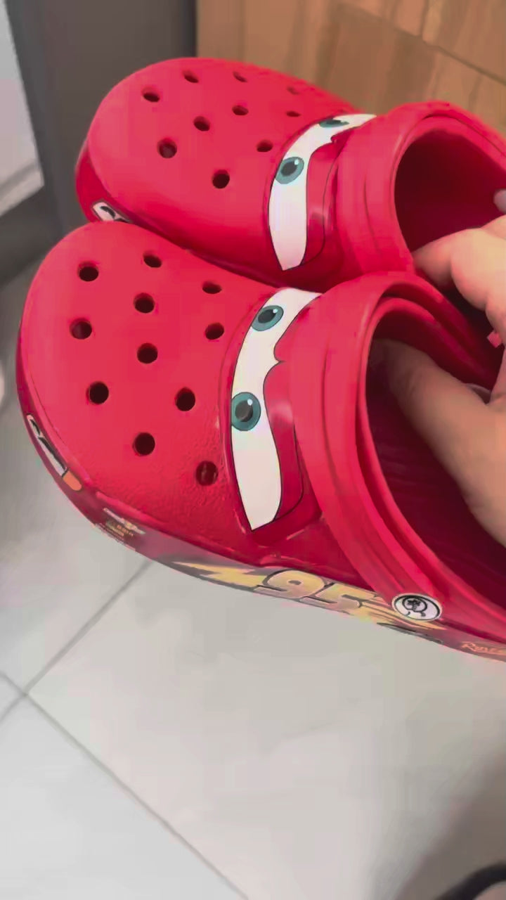 Lightning McQueen Pixar Cars EVA Slippers – Waterproof Breathable Cartoon Sandals for Kids & Adults
