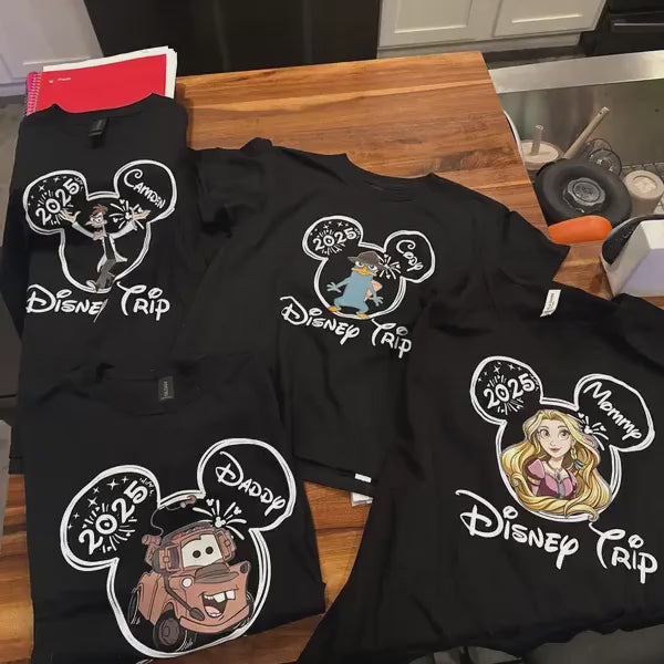 Custom Disney All Characters Shirt – Disney Trip 2026 Family Matching Disneyworld & Disneyland Tee